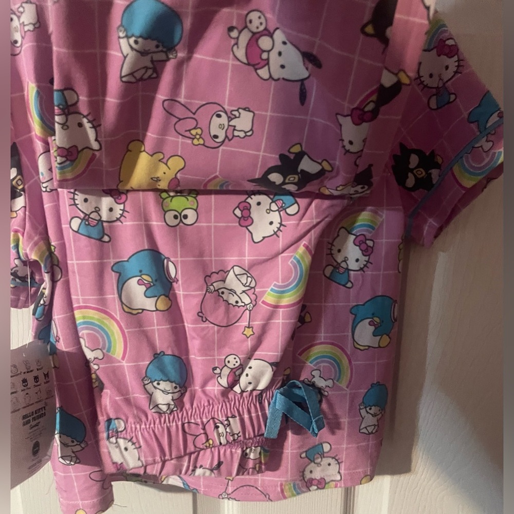 NWT Hello Kitty & Friends Girls‎ 2 Piece Pajama Set Pink Size XS 4/5 Sanrio - Picture 11 of 12
